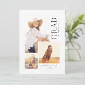 Moderne Minimalistische Grad 3 FotoCollage Ankündigung (Stehend Vorderseite)