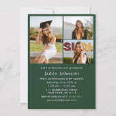 Moderne Minimalistische Grad 4 FOTO Graduierungspa Einladung (Rückseite)