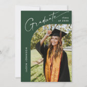 Moderne Minimalistische Grad 4 FOTO Graduierungspa Einladung (Vorderseite)