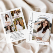 Moderne Minimalistische Grad-5-FOTO-Graduierungspa Einladung