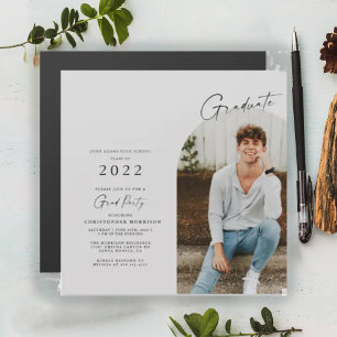 Moderne Minimalistische Grad Einladung Foto Magnet