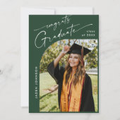 Moderne Minimalistische Grad-FOTO-Graduierungspart Einladung (Vorderseite)