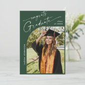 Moderne Minimalistische Grad-FOTO-Graduierungspart Einladung (Stehend Vorderseite)