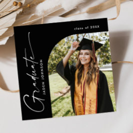 Moderne Minimalistische Grad-FOTO-Graduierungspart Einladung