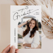 Moderne Minimalistische Grad-FOTO-Graduierungspart Einladung