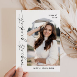 Moderne Minimalistische Grad-FOTO-Graduierungspart Einladung