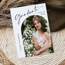 Moderne Minimalistische Grad-FOTO-Graduierungspart Einladung