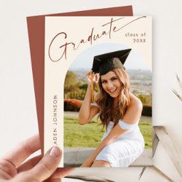 Moderne Minimalistische Grad-FOTO-Graduierungspart Einladung