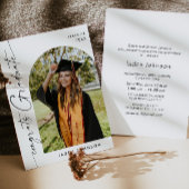 Moderne Minimalistische Grad-FOTO-Graduierungspart Einladung