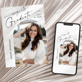 Moderne Minimalistische Grad-FOTO-Graduierungspart Einladung