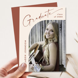 Moderne Minimalistische Grad-FOTO-Graduierungspart Einladung