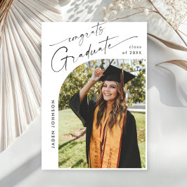 Moderne Minimalistische Grad-FOTO-Graduierungspart Einladung