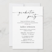 Moderne Minimalistische Grad-FOTO-Graduierungspart Einladung (Rückseite)