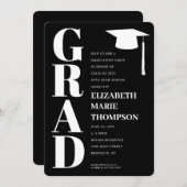 Moderne Minimalistische GRAD Graduate Graduate Par Einladung (Vorne/Hinten)
