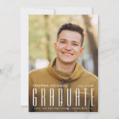Moderne Minimalistische GRADUATE Typografie 2 Foto Ankündigung (Vorderseite)