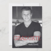 Moderne Minimalistische Graduierung Ankündigung (Vorderseite)