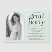 Moderne Minimalistische Graduierungspartei für das Magneteinladung (Vorderseite)