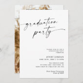 Moderne Minimalistische Graduierungspartei lädt ei Einladung (Vorne/Hinten)