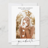 Moderne Minimalistische Graduierungspartei lädt ei Einladung (Rückseite)