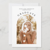 Moderne Minimalistische Graduierungspartei lädt ei Einladung (Rückseite)