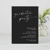 Moderne Minimalistische Graduierungspartei lädt ei Einladung (Stehend Vorderseite)