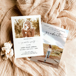 Moderne Minimalistische Graduierungspartei lädt ei Einladung