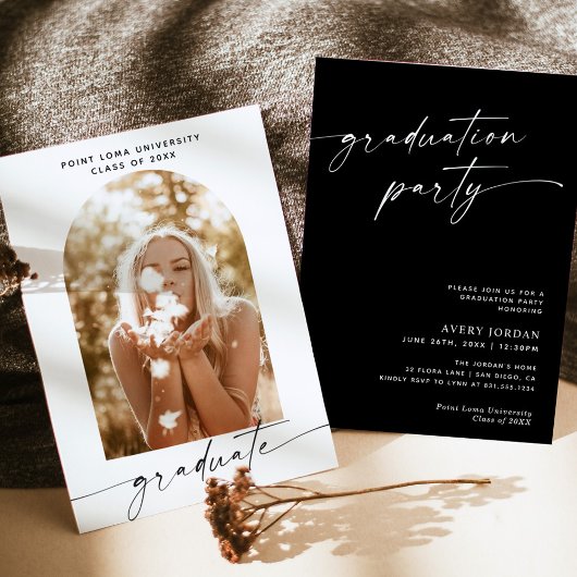 Moderne Minimalistische Graduierungspartei lädt ei Einladung