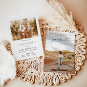 Moderne Minimalistische Graduierungspartei lädt ei Einladung