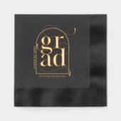 Moderne Minimalistische Graduierungspartei Servietten Mit Folie (Vorderseite)