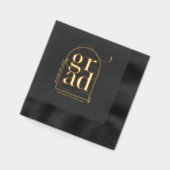 Moderne Minimalistische Graduierungspartei Servietten Mit Folie (Links)