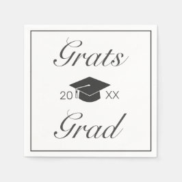 Moderne Minimalistische Grats Graduierungspartei Serviette