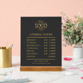 Moderne Minimalistische Graue Gold Business Openin Acrylschild (Hochzeit)