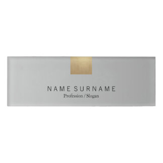 Moderne Minimalistische graue Namenschild