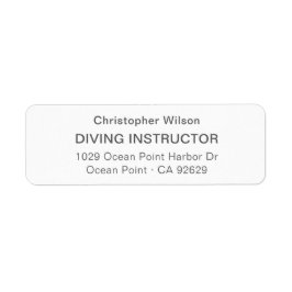 Moderne Minimalistische Graue Rücksendeadresse