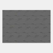 Moderne Minimalistische Graue Tree Star Weihnachte Geschenkpapier Set (Vorderseite)