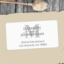 Moderne Minimalistische Gray Monogram Wedding