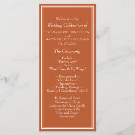 Moderne Minimalistische Grenz-Hochzeit Programm