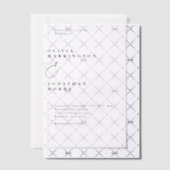 Moderne Minimalistische Grenzhochzeit Pergament Einladungen (Versetzt (Einladung))