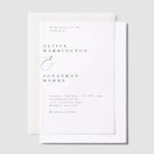 Moderne Minimalistische Grenzhochzeit Pergament Einladungen (Versetzt)