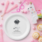 Moderne Minimalistische GRILLEN Grill Kinderdusche Pappteller (Party)