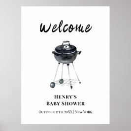 Moderne Minimalistische GRILLEN Grill Kinderdusche Poster