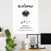 Moderne Minimalistische GRILLEN Grill Kinderdusche Poster (Heimbüro)
