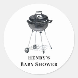 Moderne Minimalistische GRILLEN Grill Kinderdusche Runder Aufkleber