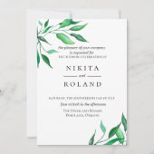 Moderne Minimalistische Grünanlage Einladung zur H (Vorderseite)