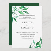 Moderne Minimalistische Grünanlage Einladung zur H (Vorne/Hinten)