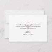 Moderne Minimalistische Grüne Blätter Hochzeit Dankeskarte (Rückseite)