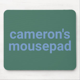 Moderne Minimalistische grüne Blauer Name und Labe Mousepad