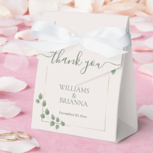 Moderne minimalistische grüne geometrische Hochzei Geschenkschachtel