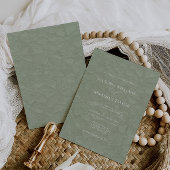 Moderne Minimalistische Grüne Hochzeitseinladung Einladung