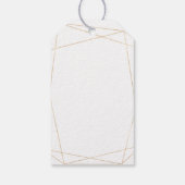 Moderne Minimalistische Grüne Hochzeitsnacht Geschenkanhänger (Rückseite)